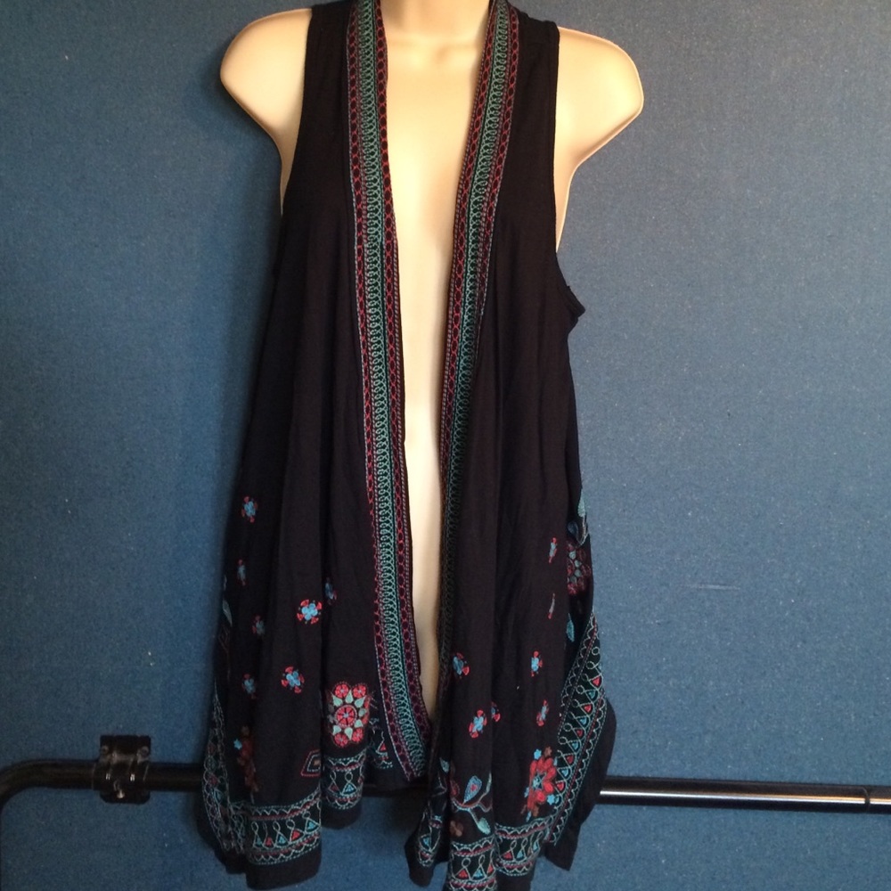 Johnny was Los Angeles sz S open front  long vest